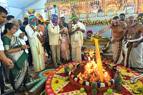 N Chandrababu Naidu during a programme